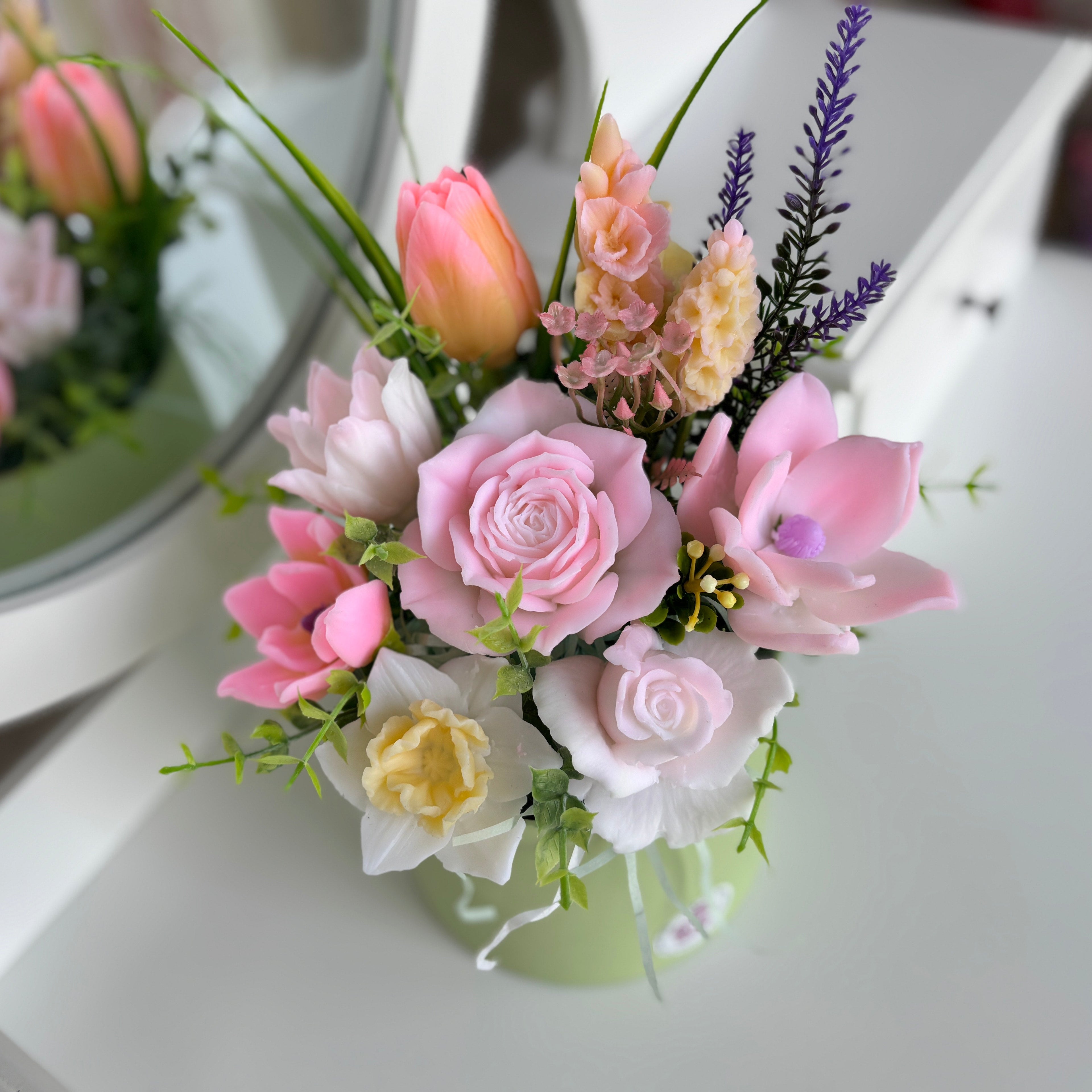 Geschenk für Mutter - Seifenblumen Bouquet "Blühende Harmonie" -