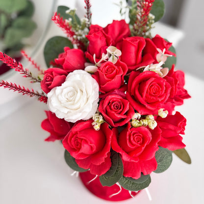 Seifenblumen Bouquet "Liebe Wunder" rot - Geschenk für sie